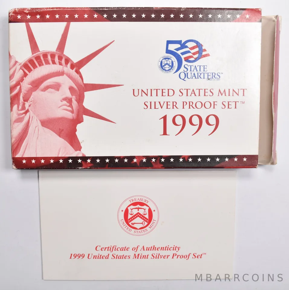OGP 1999 Silver Proof Set BOX & COA - NO COINS