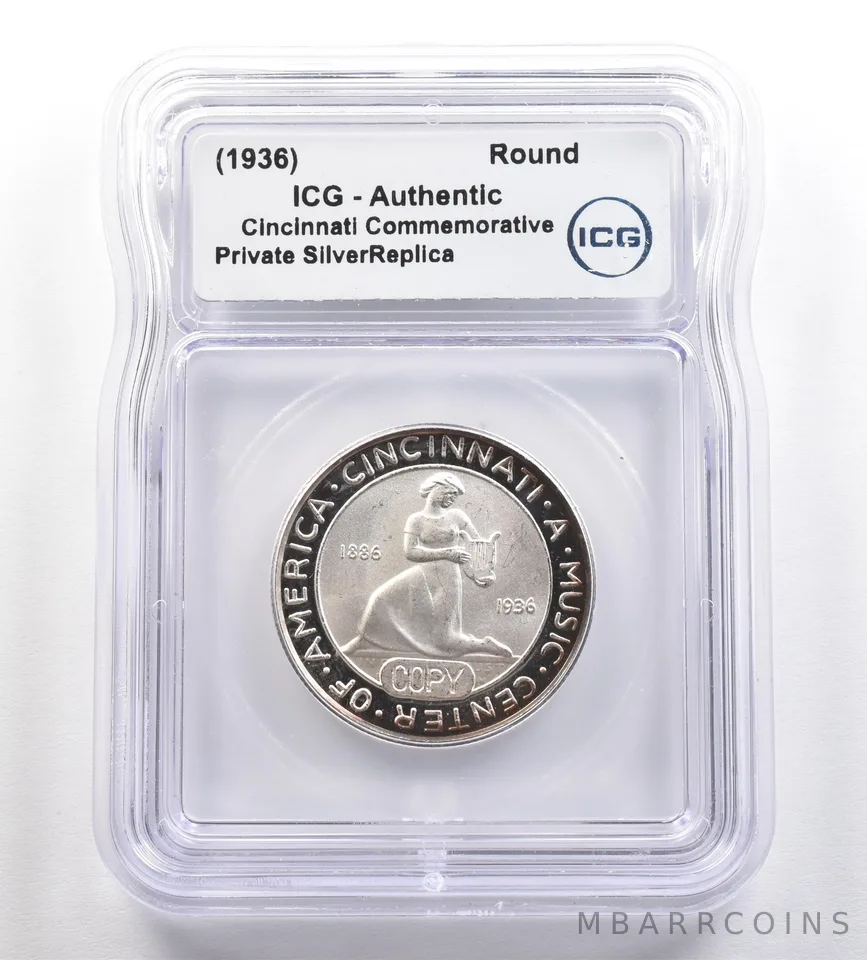 (1936) Cincinnati Commemorative Gallery Silver Half Dollar ICG *4246