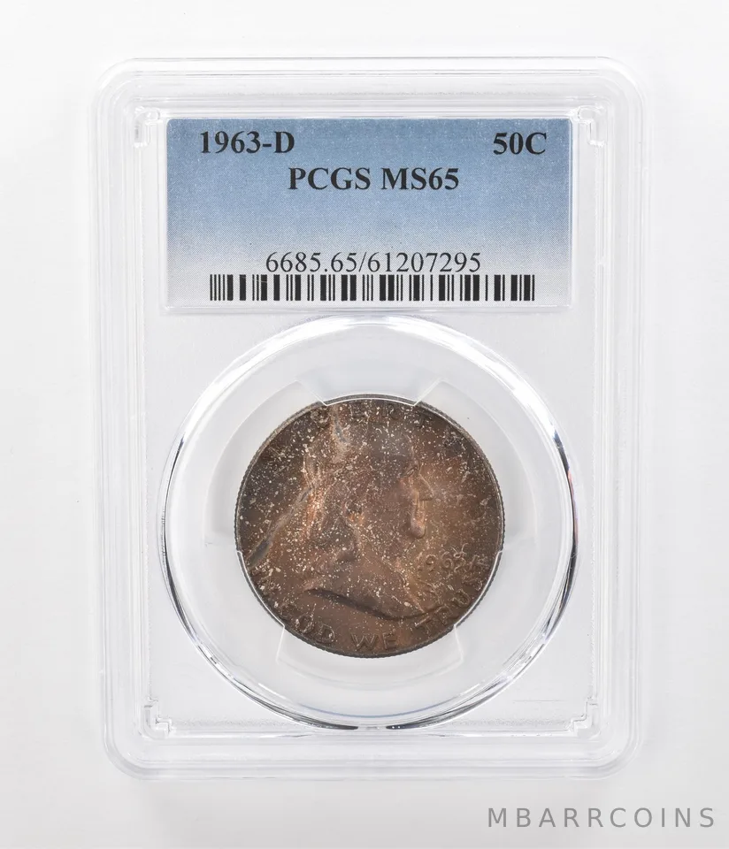 1963-D Franklin Half Dollar MS65 PCGS Beautiful Tone *1145