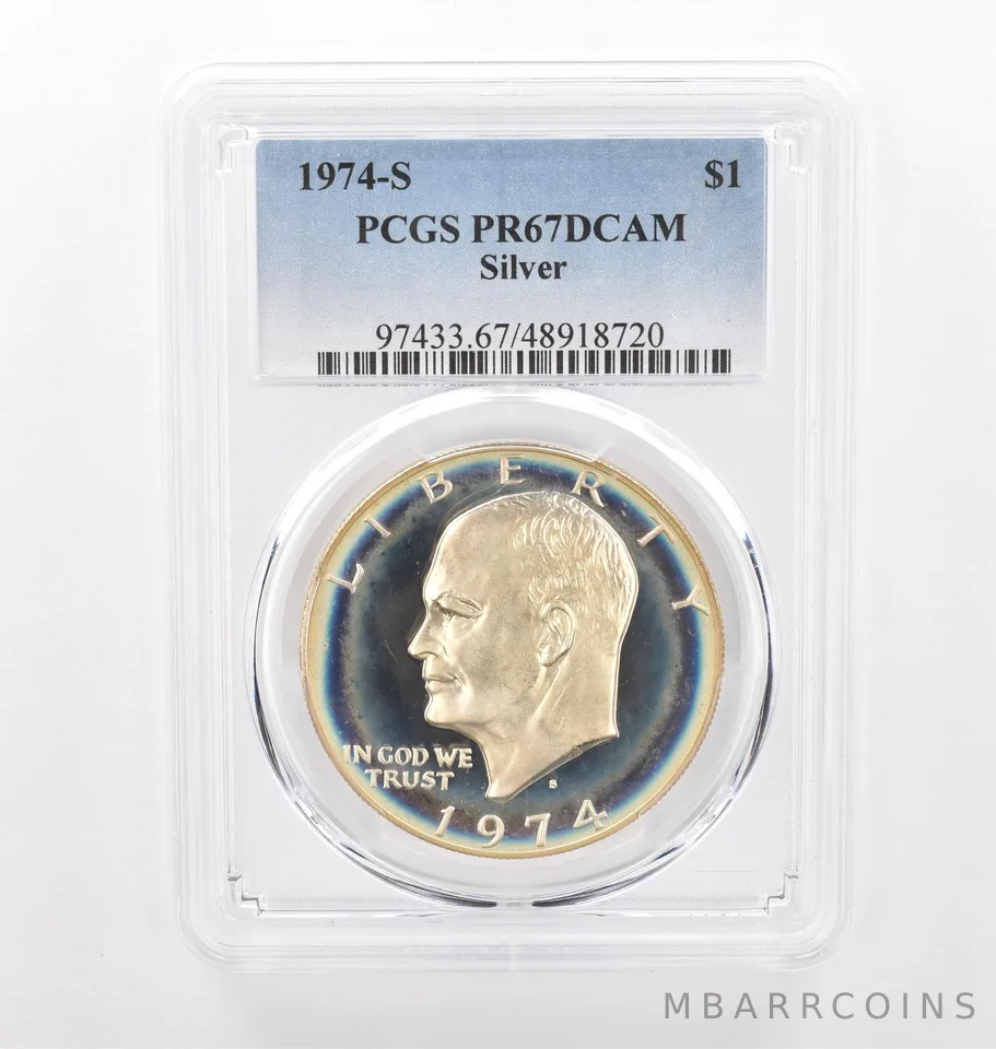 1974-S Eisenhower $1 Silver PR67 DCAM PCGS Beautiful Tone *2213