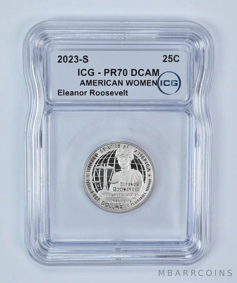 2023-S American Women Quarter Eleanor Roosevelt PR70 DCAM ICG