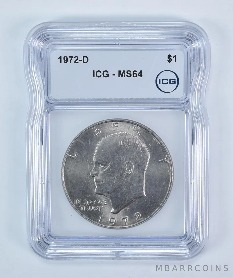 1972-D Eisenhower $1 MS64 ICG
