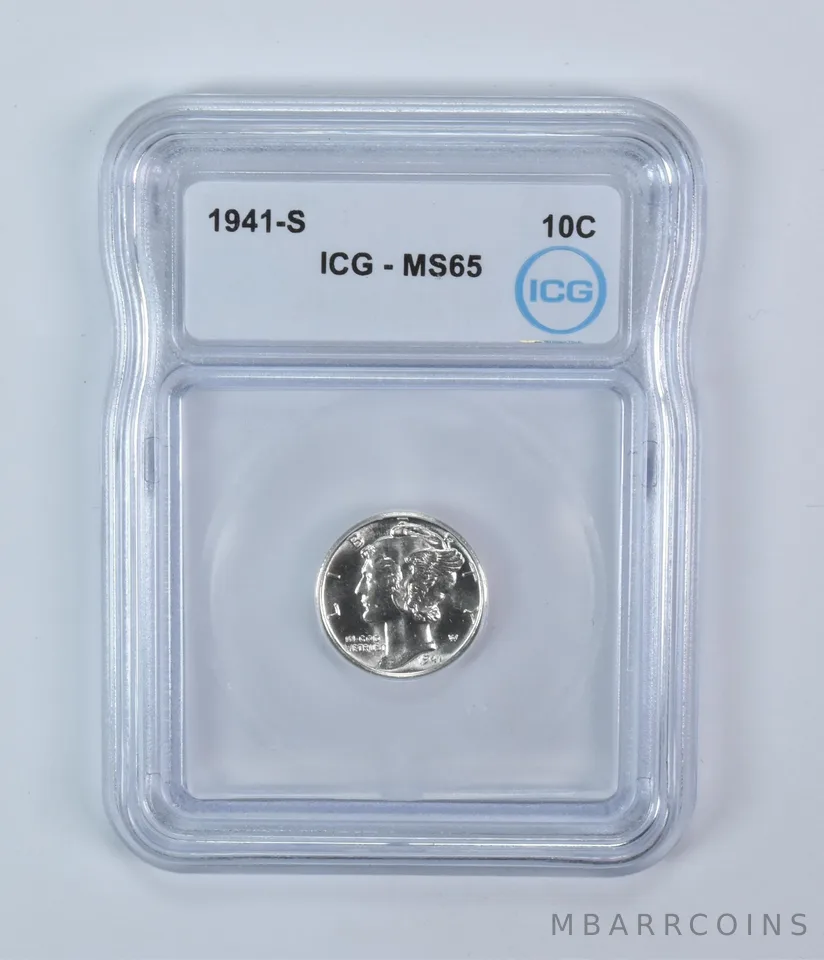 1941-S Mercury Dime MS65 ICG