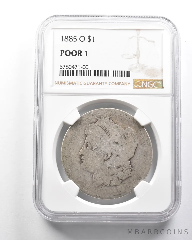 Poor 1 1885-O Morgan Silver Dollar NGC P01 Lowball Low Ball Pocket Piece *4220