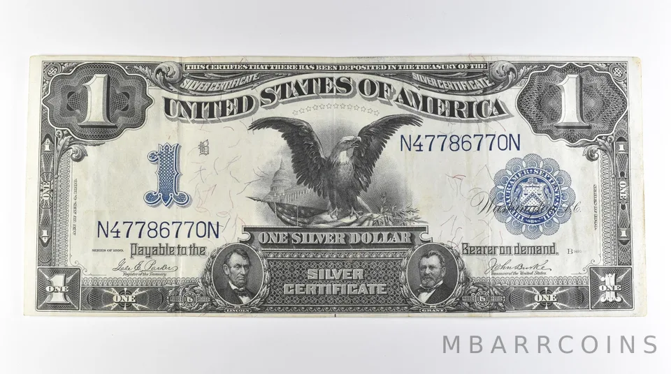 1899 $1 United States Black Eagle Silver Certificate Large Note FR#232 *0677