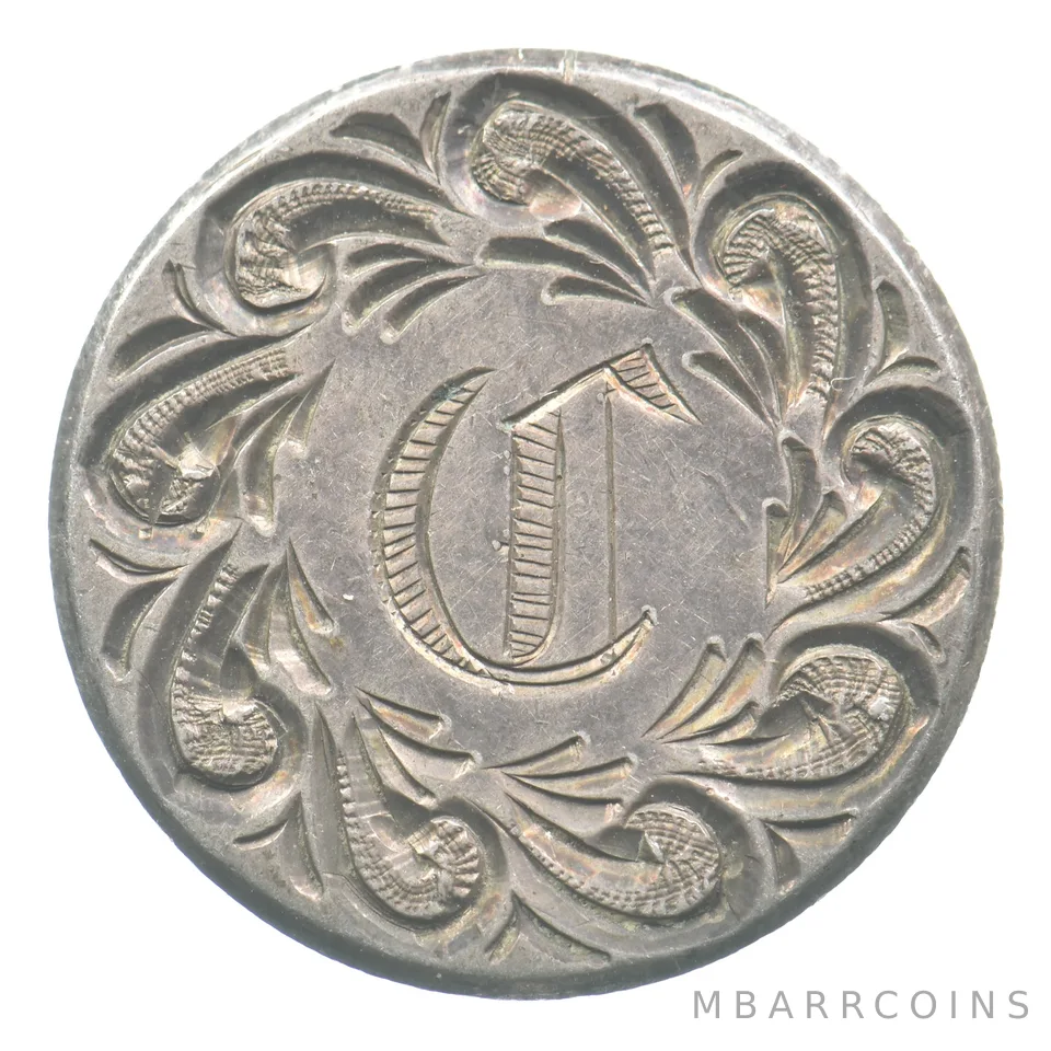 1853 Arrows Seated Liberty Dime Love Token Victorian C G *5504