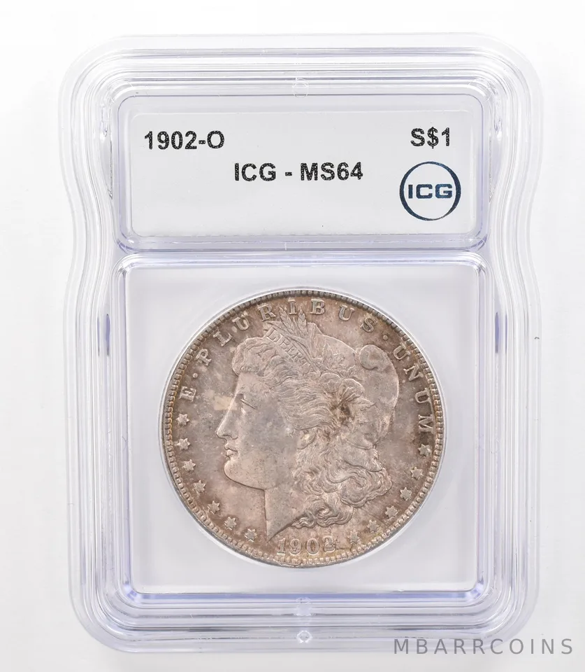 1902-O Morgan Silver Dollar MS64 ICG Beautiful Tone *3168