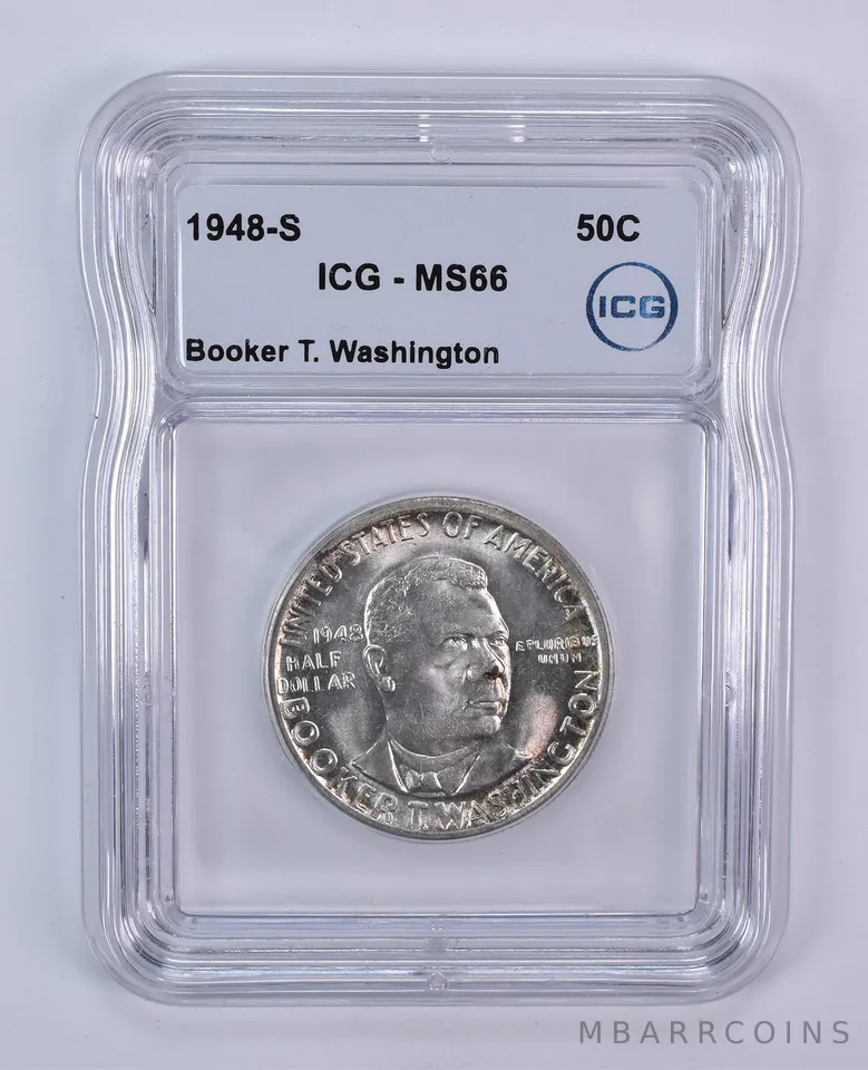 1948-S Booker T Washington Commemorative Half Dollar MS66 ICG