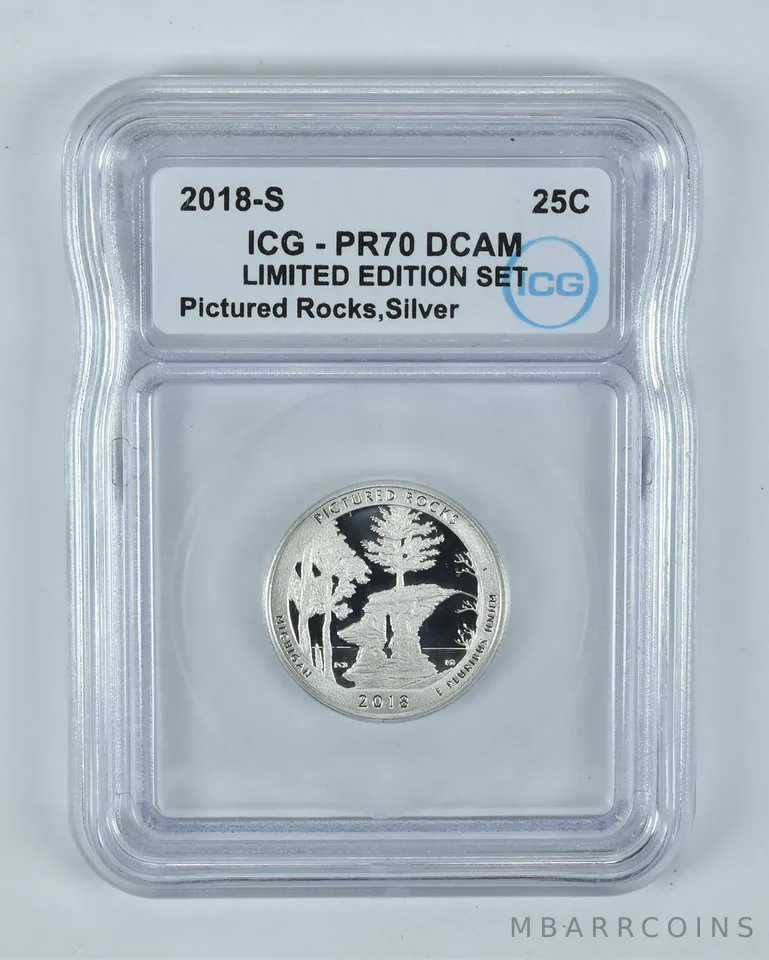 2018-S Quarter ATB Silver Pictured Rocks Limited Edition Set PR70 DCAM ICG
