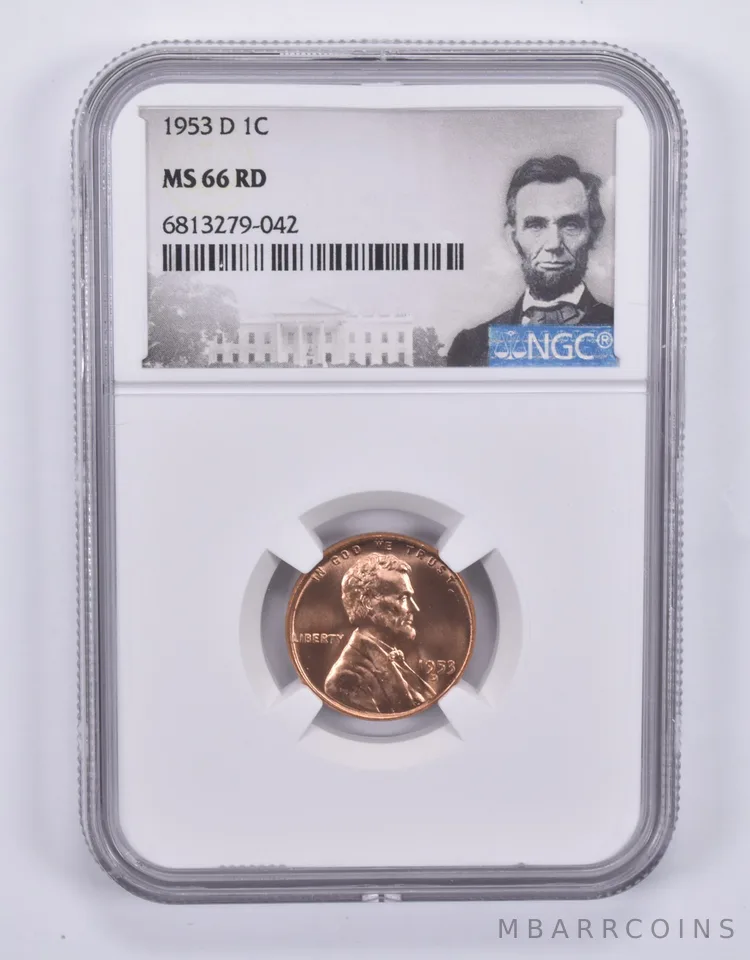 1953-D Lincoln Wheat Cent MS66 RD NGC Special Label