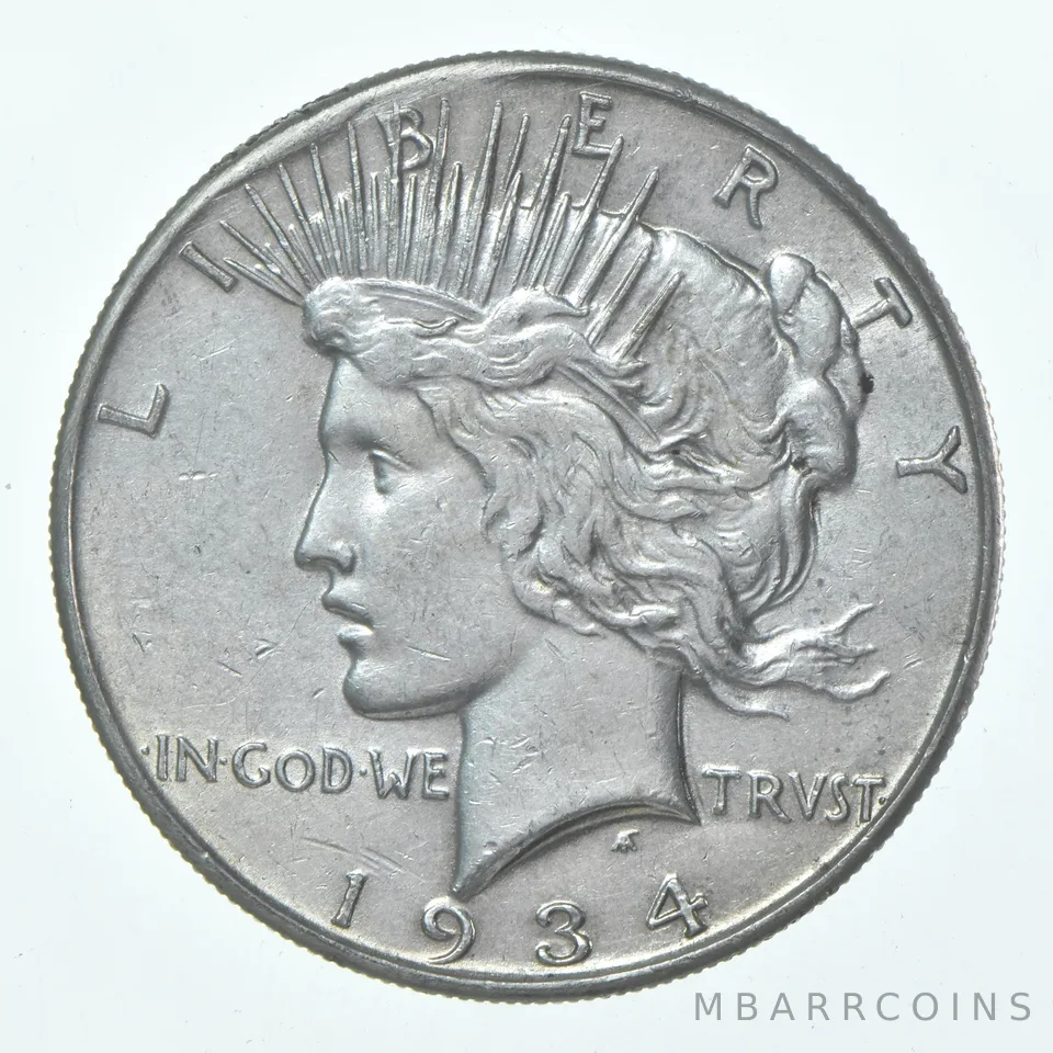 (1) XF 1934 (P) Peace Silver Dollar 90% - Extra Fine - Philadelphia Mint