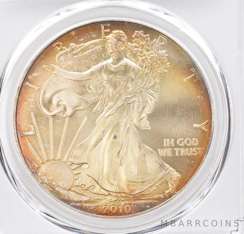 2010 American Silver Eagle MS68 PCGS Beautiful Tone *1267