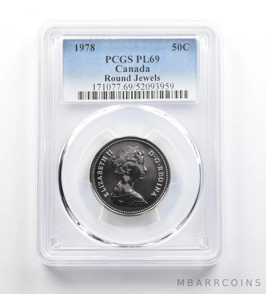 1978 Canada 50 Cents Round Jewels PL69 PCGS *9209