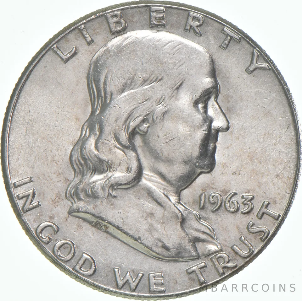 1963 Franklin Half Dollar AU 90% Silver