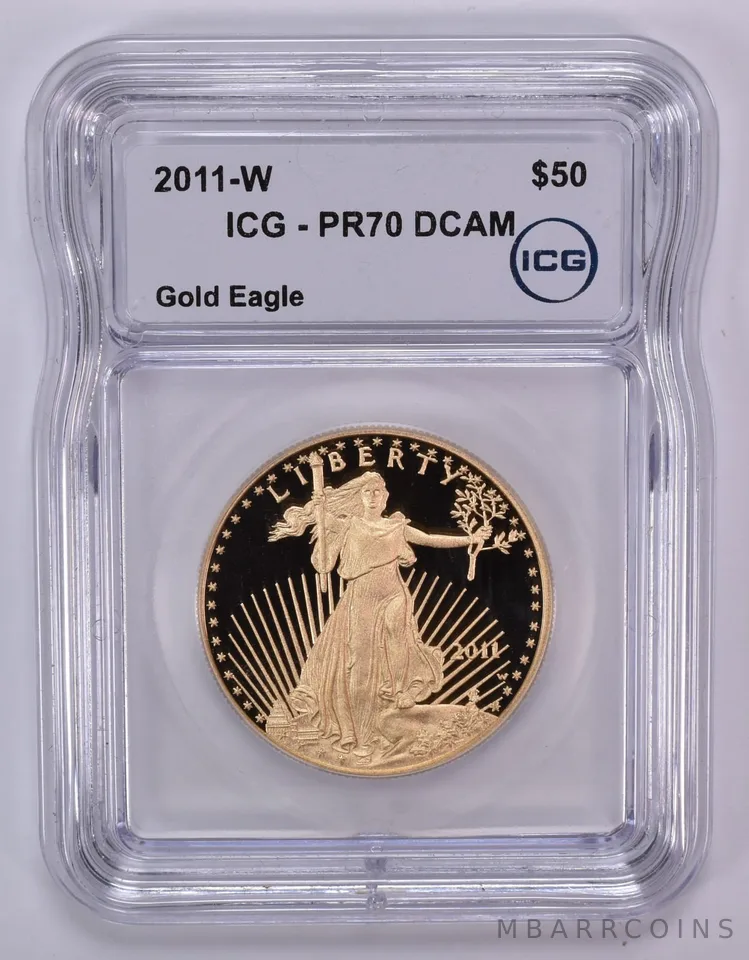 2011-W $50 American Gold Eagle 1 Oz Gold PR70 DCAM ICG