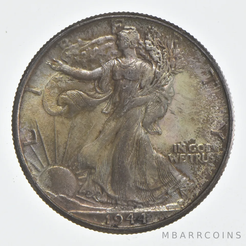 1944 Walking Liberty Half Dollar Beautiful Tone *0486