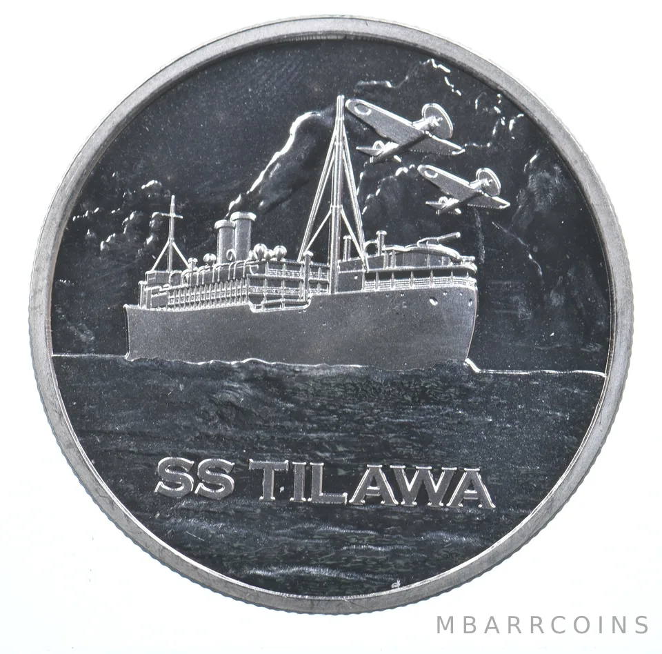 VINTAGE Art Bar/Round - SS Tilawa 1 Oz. .999 Silver - One Troy Ounce *871