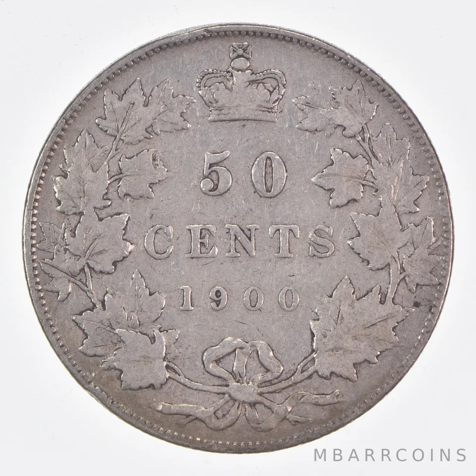 Better Date - 1900 Canada 50 Cents World Coin- Silver *462