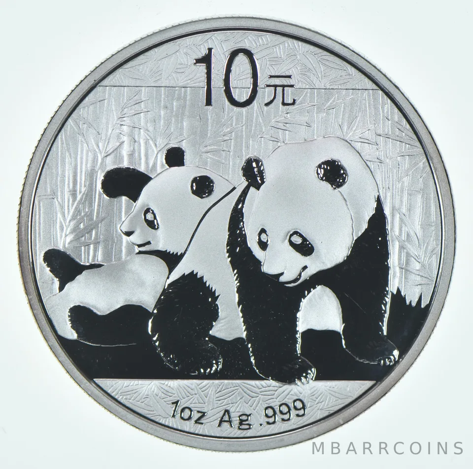 2010 China 10 Yuan Silver Panda 1 Oz Silver