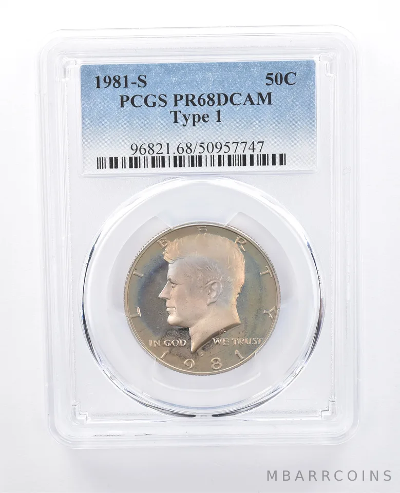 1981-S Kennedy Half Dollar Type 1 PR68 DCAM PCGS Beautiful Tone *8139