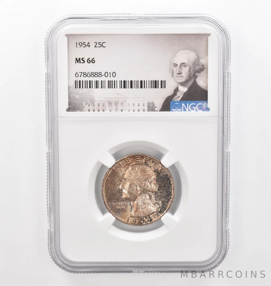 1954 Washington Quarter MS66 NGC Beautiful Tone *2273