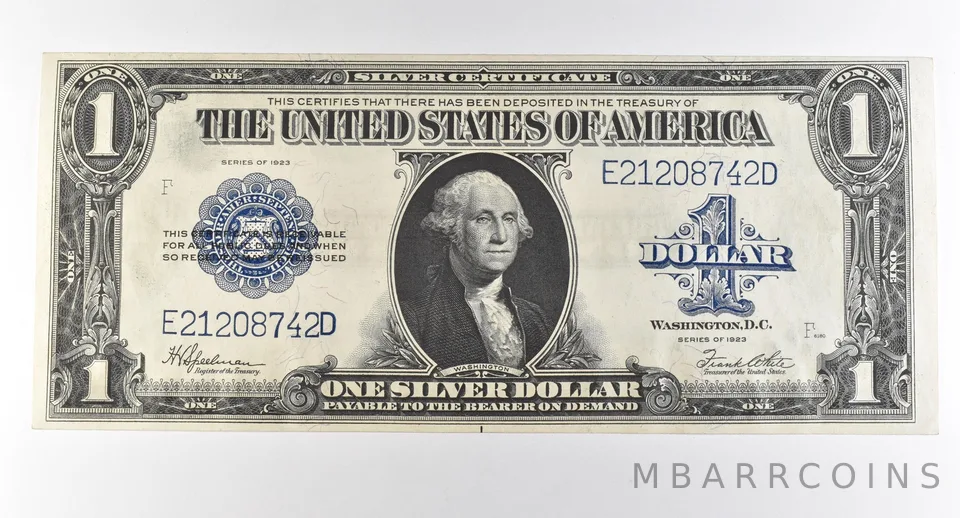1923 $1 Silver Certificate Large Note Blue Seal *3009