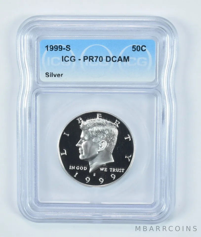1999-S Kennedy Half Dollar Silver PR70 DCAM ICG