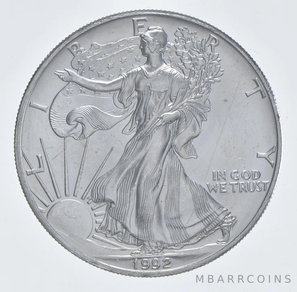 Better Date 1992 American Silver Eagle 1 Troy Oz .999 Fine Silver *029