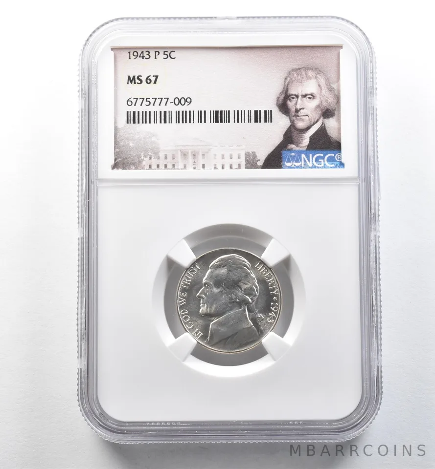 1943-P Jefferson Nickel MS67 NGC *2634