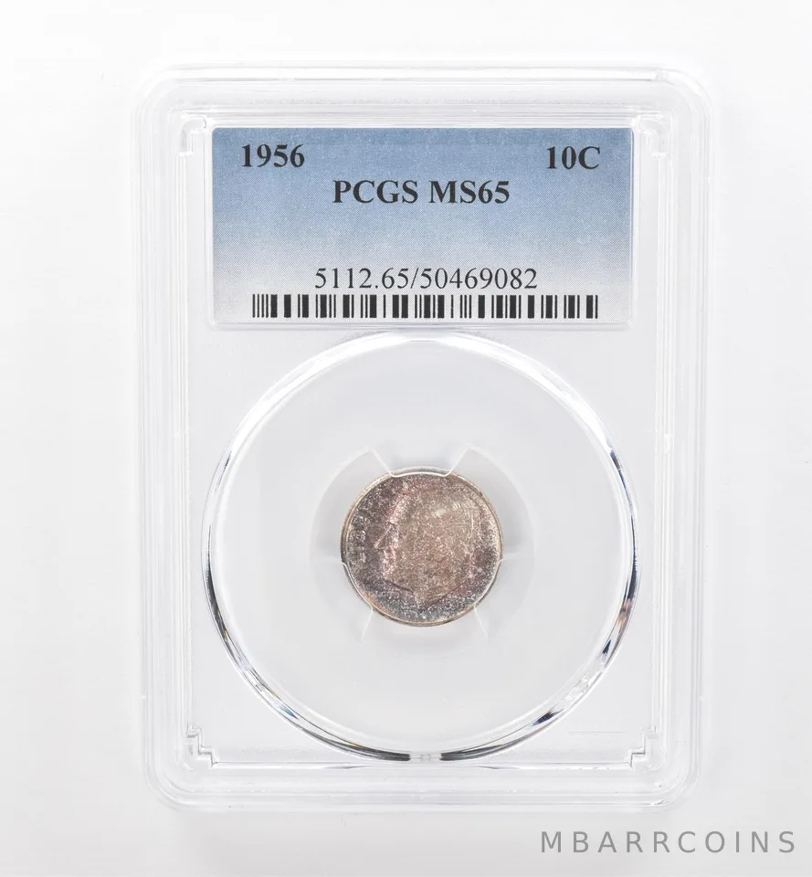 1956 Roosevelt Dime MS65 PCGS Beautiful Tone *1873