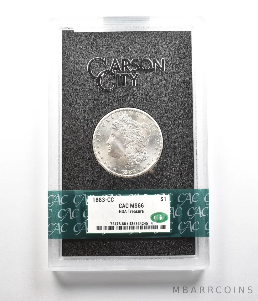 1883-CC Morgan Silver Dollar GSA Treasure MS66 CAC CACg *5567