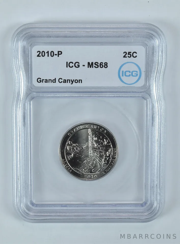 2010-P Washington Quarter ATB Grand Canyon MS68 ICG