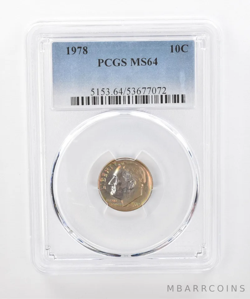 1978 Roosevelt Dime MS64 PCGS Beautiful Tone a1342