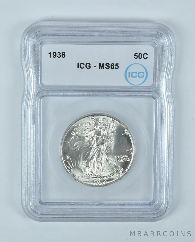 1936 Walking Liberty Half Dollar MS65 ICG