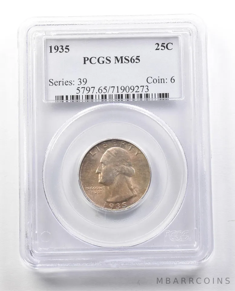 1935 Washington Quarter MS65 PCGS PQ *1352