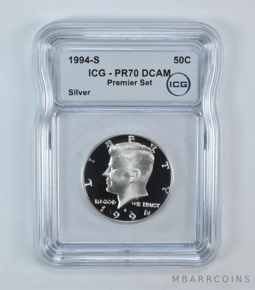 1994-S Kennedy Half Dollar Silver Premier Set PR70 DCAM ICG