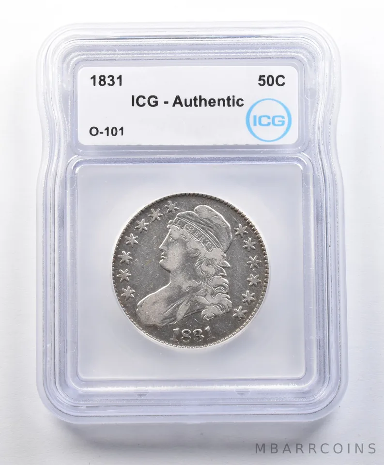 1831 Capped Bust Half Dollar O-101 Authentic ICG *3122