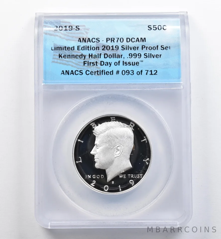 2019-S Kennedy Half Dollar Silver Limited Edition Set FDOI PR70 DCAM ANACS *9061