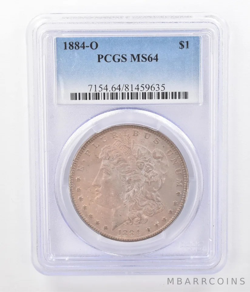 1884-O Morgan Silver Dollar MS64 PCGS Beautifully Toned a8402