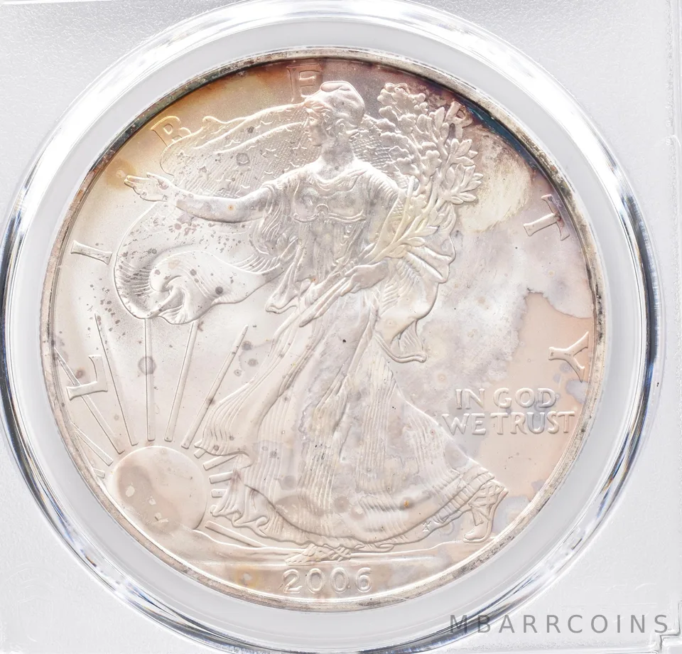 2006 American Silver Eagle MS68 PCGS Beautiful Tone *1191