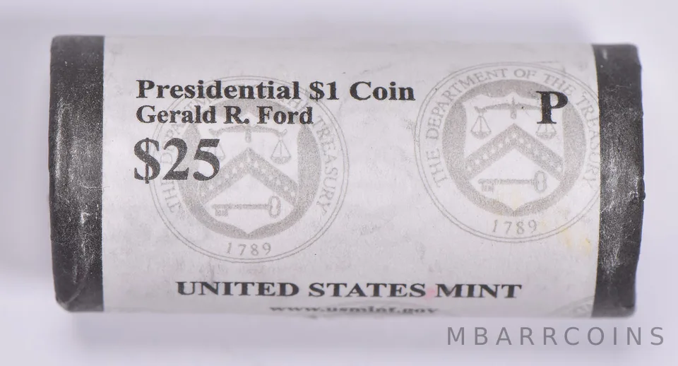2016-P Gerald Ford Presidential $1 Coin Roll of $25 Unc US Mint BU