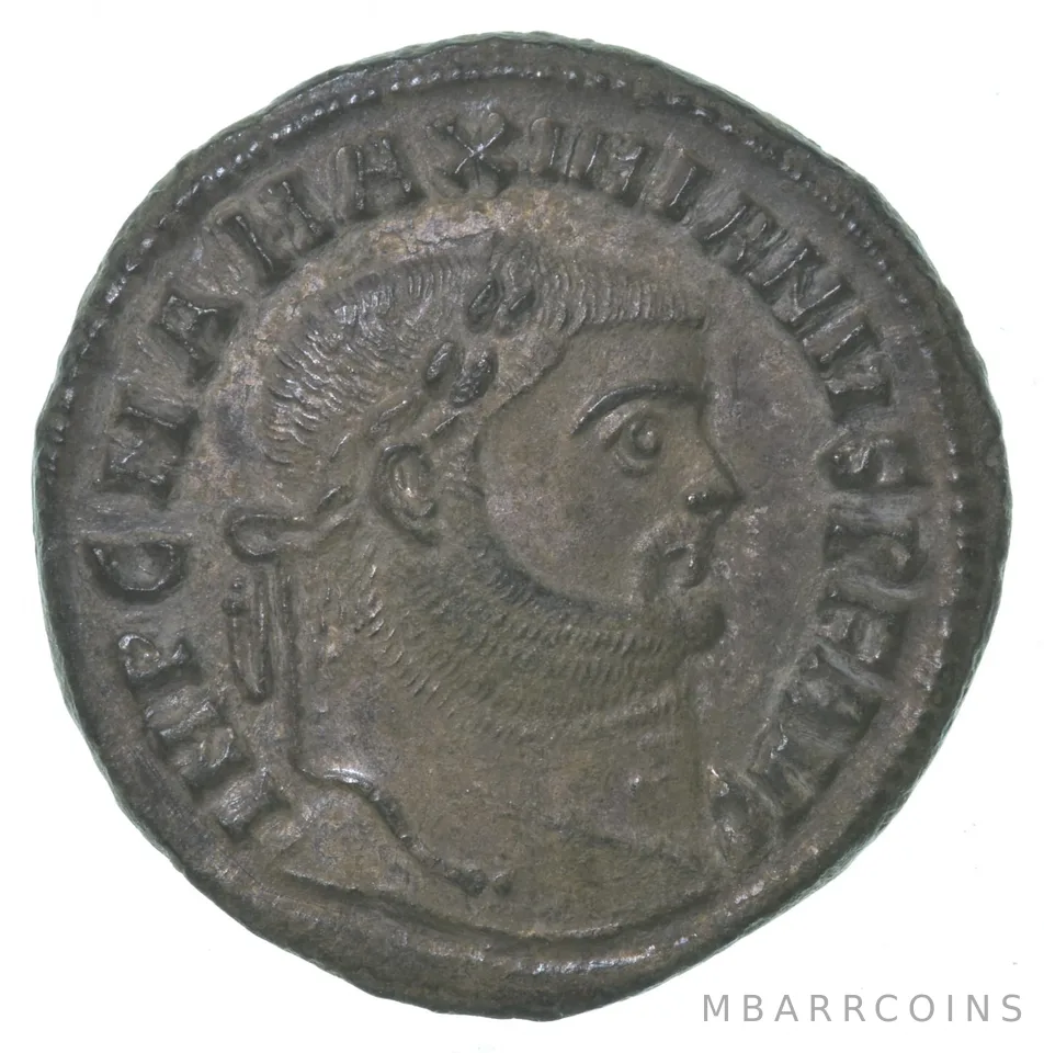 311-313 Ancient Roman Follis - Genio Popvli - Maximinus II *5006