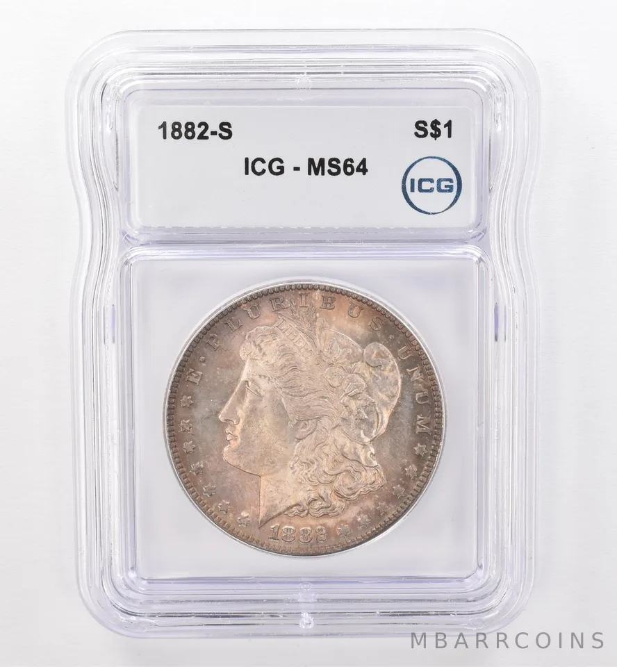 1882-S Morgan Silver Dollar MS64 ICG Beautiful Tone *9520
