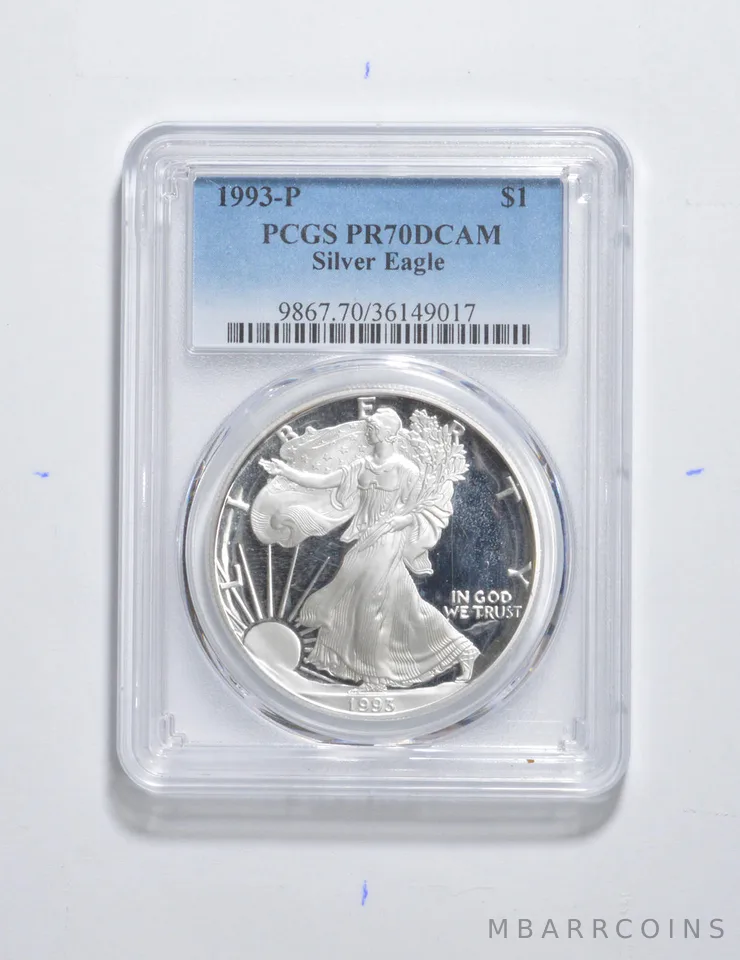 PR70 DCAM 1993-P American Silver Eagle PCGS *3386