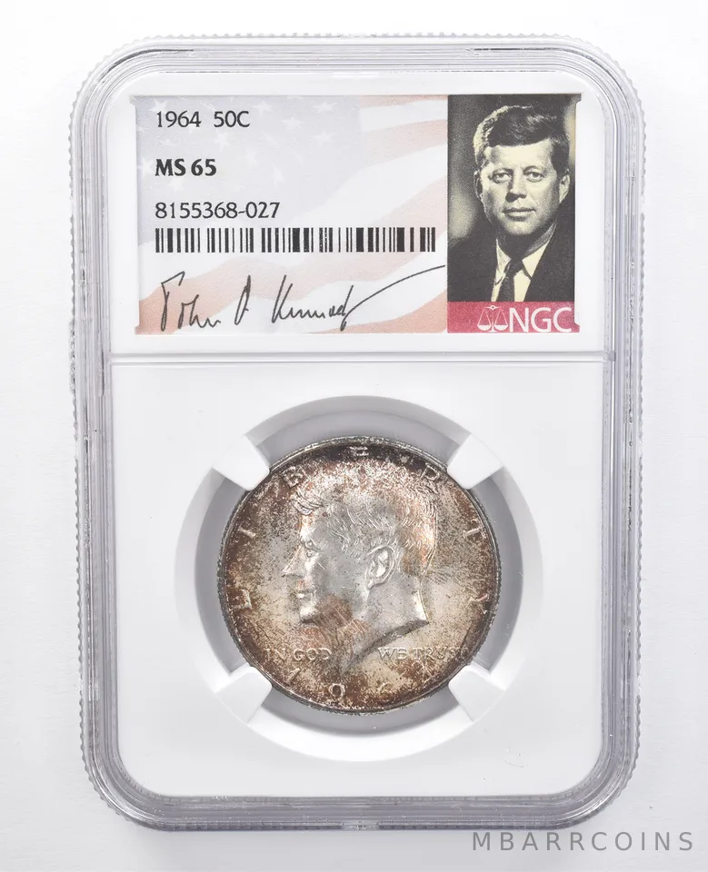 1964 Kennedy Half Dollar MS65 NGC Beautiful Tone *7670