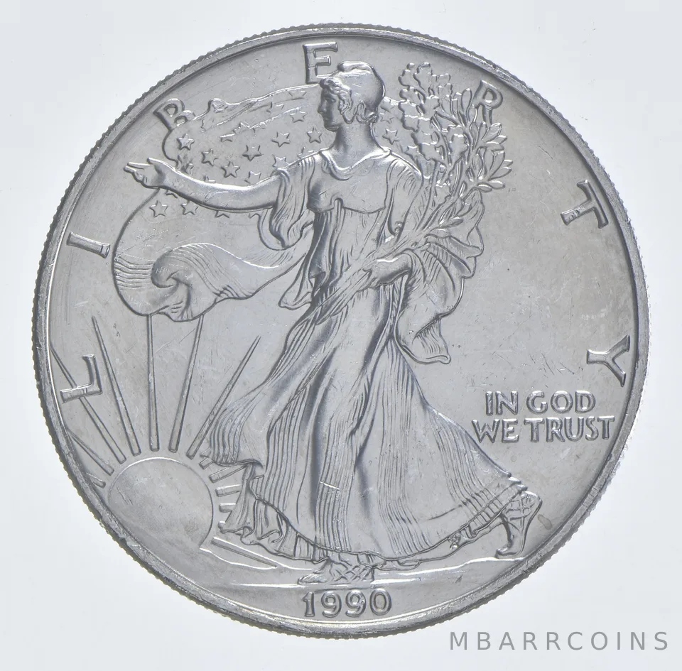 Better Date 1990 American Silver Eagle 1 Troy Oz .999 Fine Silver *978