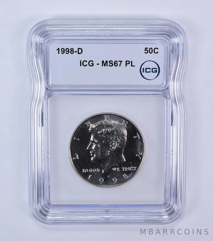 1998-D Kennedy Half Dollar MS67 PL ICG