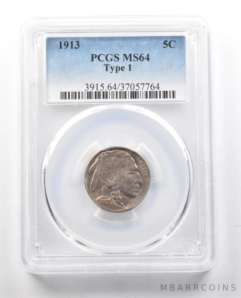 1913 Indian Head Buffalo Nickel Type 1 MS64 PCGS *1286