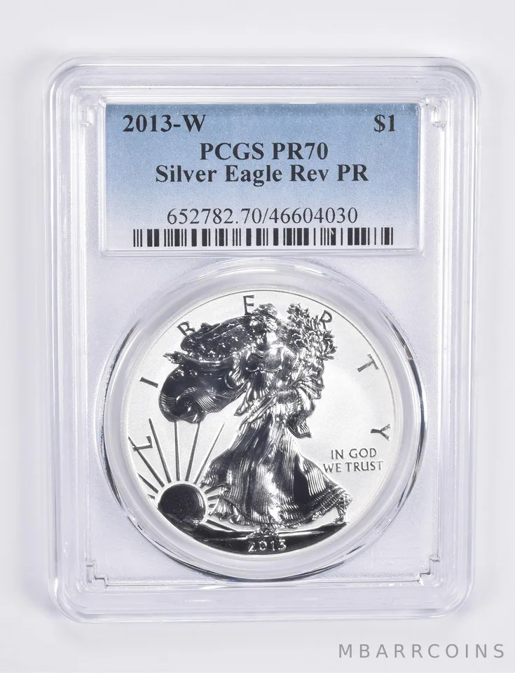 2013-W American Silver Eagle West Point Mint Set PR70 REV PCGS Blue Lbl