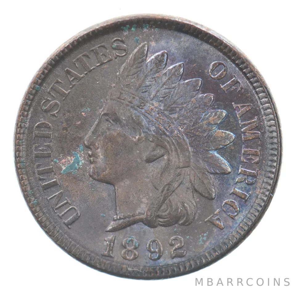 1892 Indian Head Cent Beautiful Tone *9291